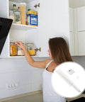 Upgrade Your Cupboards With These Durable White Plastic Rebounders For Easy Push To Open, Perfect Cabinet Door Catches shown in use.