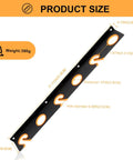 Diagram showing dimensions of Heavy Duty Steel Fishing Rod Rack And Holder For Wall Or Ceiling Mounts, Holds Up To Six Fishing Rods