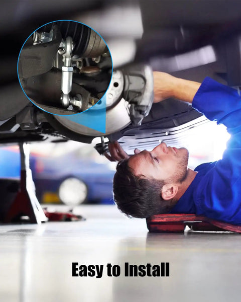 Left Hand Three Quarter Inch Heim Joint Rod End With Jam Nut Three Quarter Inch Bore Four Inch Long Steering Joint Built For Heavy Duty Off Road Projects Beefy Precision Ball Joint Assembly installed under vehicle