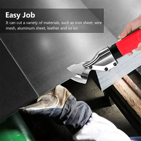 Heavy Duty Pneumatic Metal Shear Cutter With Boss Level Ergonomic Rubber Grip Air Powered Scissor Snips That Cuts Like Butter Iron Aluminum And Stainless Steel