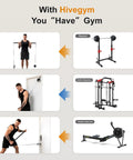 Portable Cable Strength Trainer With Three Resistance Modes And Fan Cooled Power Pump For Home Or Travel Workouts with user demonstrating exercises.