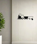 Steam Locomotive Train Metal Wall Art Decor Industrial Vintage Rustic Wall Sculpture Black Finish 12 Inch interior display