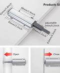 Premium Push To Open Magnetic Latch dimensions showing 10 pack of touch release cabinet latches for seamless kitchen drawer use.