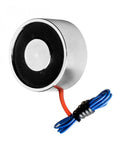 12V DC Electric Lifting Magnet Beefy 250N Peak Force Electromagnet Solenoid With 185N Holding, heavy duty round design