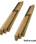 Slick 38 Inch Equalizer Wooden Table Extension Slides For Pedestal Tables; pair shown with smooth glide mechanism.