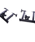 Beefy Steel Bike Trainer Stand With Front Wheel Riser Block Quiet Magnetic Bicycle Trainer for Home Workouts Side View
