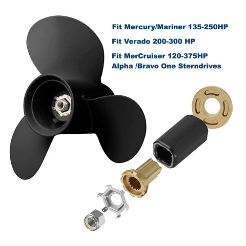 Hub Kit For 60 To 300 HP Outboard With 15 Spline Fits Verado MerCruiser Alpha Bravo One Sterndrives with components shown.