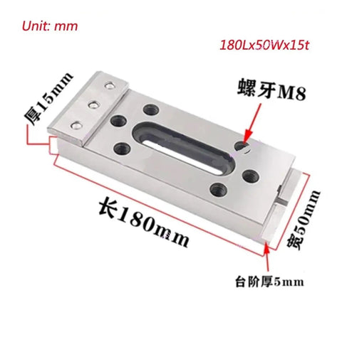 Universal M8 Wire EDM Clamp Tool Extension Jig Holder Stainless Steel Precision Grade Wire Cut Machine Accessory For All Wire EDM Machines