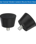 Dope Adjustable Rubber Furniture Feet Set Of 4 With M8 12mm Studs For Tables And Chairs, 1.5 Inch By 0.98 Inch Floor Protectors