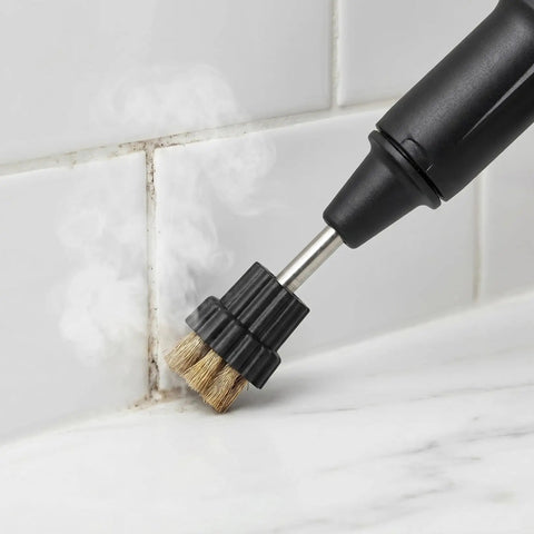 10 Pack Steam Cleaner Brush Heads Replacement Parts With Tough Bristles For Deep Grout And Tile Scrubbin, cleaning grout with steam.
