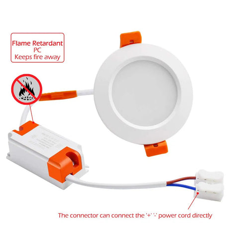 2 Inch LED Recessed Lighting Kit Energy Saver Dimmable Downlight 3W Replaces 35W Halogen CE 5000K Ceiling Light Details