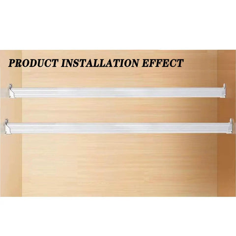 Built To Last Oval Closet Rod End Supports Set With Rear Facing 6.5mm Pins For 15x30mm Rods Zinc Alloy Nickel Finish Heavy Duty Wardrobe Brackets For Home And Store Shelving No Deformation Rust Resistant Easy Assembly. Installed on wall for closet rod support.