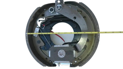 Beefed Up Trailer Axle Backing Plate With Electric Right Hand Brake Flange 12.25 By 3.5 Inch Five Bolt Pattern Fits 9K 10K 12K Axles