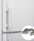 Essential Black Plastic Refrigerator Door Stopper Clip For Modern Kitchens With Universal Compatibility and Secure Closure close-up.