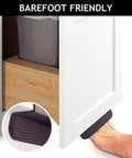Foot using Under Cabinet Foot Pull With Thick EVA Pads Hands Free Toe Opener For Kitchen Trash Cabinets And Drawers Aluminum Alloy Four And Three Quarters Inch Matte Black