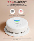 2-in-1 Smoke And Carbon Monoxide Detector With Display, 10 Year Battery, UL 217 And UL 2034 Certified, Model SC01, 3 Pack