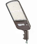 300W Outdoor LED Parking Lot Light With Slip Fitter Mount, Dimmable 0-10V, 5000K Cool White, 45000LM, angled view