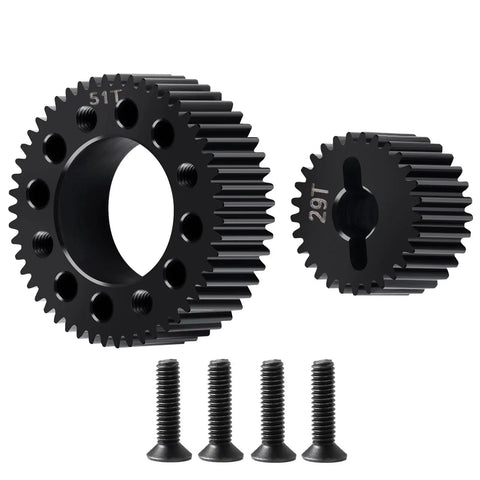 Stealth X Drive Gear Set For Element Enduro 1 By 10 RC Truck Steel Transmission Gears 51T 29T with screws for durability
