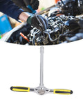 Go-To T Handle Ratchet Wrench And Quick Release Socket Kit With Built In Magnet And Comfort Grip for tight spaces in auto repair.