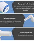 12 Pack 1/4 Inch Water Tubing 90 Degree Elbow Connectors Push Fit Quick Connectors For Reverse Osmosis showing waterproof adapter with sealing ring.