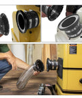 Tooloflife 8 Magnet Vacuum Hose Coupler With Short Magnetic Connector, showing magnetic coupling and dust hose attachment.