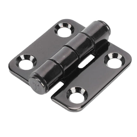 316 Stainless Steel Boat Hatch Butt Hinge 38x38mm compact flush mount with 23mm hole spacing, weatherproof marine hardware close-up