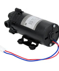 Self Priming RO Booster Pump Delivering Heavy Lifting Water Pressure For 200 GPD Reverse Osmosis Systems side view with wires.