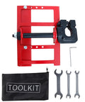 Heavy Duty Chain Saw Rail Positioner Attachment For Portable Mills And Timber Bucking Projects Featuring Built Tough Steel Construction with tools.