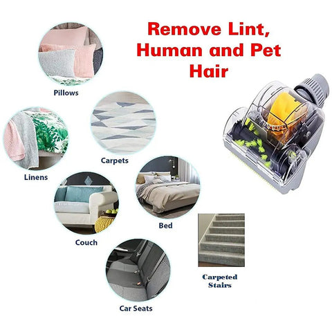 Pet Hair Be Gone Vacuum Attachment Cleaning Tool for Couch Cushions, Upholstery, Carpets, and Car Mats demonstration