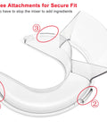 Pouring Shield for 4.5 to 5 Quart Tilt-Head KitchenAid Mixers, clear splash guard with three secure attachments for stainless bowls.