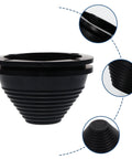 Black Synthetic Rubber Hole Plug Grommet Kit For Wire Protection And Cable Management Durable Wall Grommets For Drywall PVC Piping Plumbing And Gas Tanks Flexible Re Sealable Rubber Rings For Wires Diy Workshop Use, black rubber grommet close-up