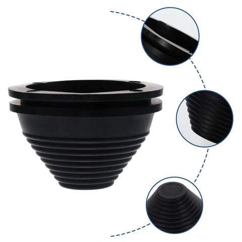 Black Synthetic Rubber Hole Plug Grommet Kit For Wire Protection And Cable Management Durable Wall Grommets For Drywall PVC Piping Plumbing And Gas Tanks Flexible Re Sealable Rubber Rings For Wires Diy Workshop Use, black rubber grommet close-up