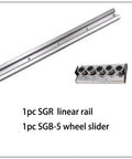 Dual Axis Built In Linear Guide Rail System With 60mm SGR20N Rail And SGB20 Block For Photography Track And Woodworking Machinery, Custom Length 600mm