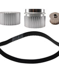 Hardcore Billet Gilmer Belt Drive Pulley Kit For Small Block Chevy 283 305 327 350 383 400 with aluminum pulleys and belt