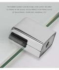 8 Pack 304 Stainless Steel Glass Clamps For Balustrades And Staircases, flat back bracket securing glass panel