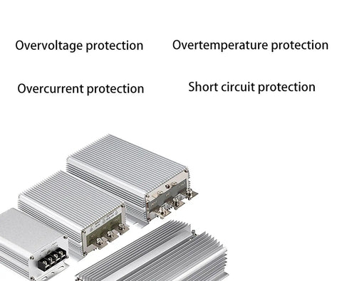 Beefy Industrial DC Converter 12V To 48V Up To 30A Three-Phase Inverter with protection features, IP68 waterproof design