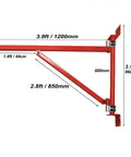 660 Pound Wall Mount Jib Crane With 47 Inch Reach And 180 Degree Rotation, beefy heavy duty steel construction side view