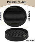 Four Pack Three Inch Round Rubber Furniture Caster Cups Delivering Real Floor Defense With Scratch Safe Cushioning And Dead Stop Grip dimensions.