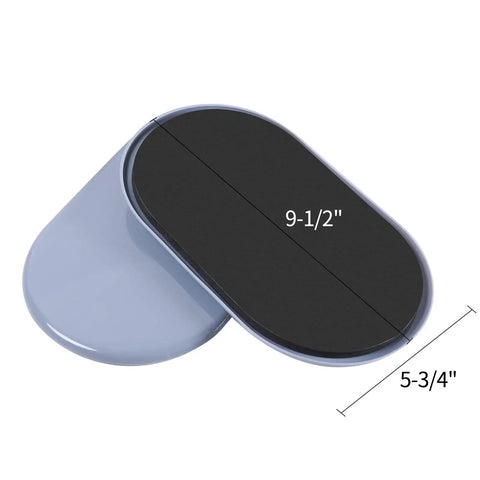 No Sweat Heavy Duty Furniture Movers Sliders 8 Pack For Carpet And Hardwood Floors oval pads, 9-1/2 by 5-3/4 inches, light blue color