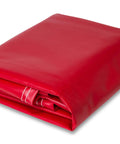 Heavy Duty Waterproof Vinyl Tarp With Rustproof Grommets For Truck Covers, Construction, Farm Equipment And Outdoor Protection, Red 8x10 Feet Tarpaulin folded