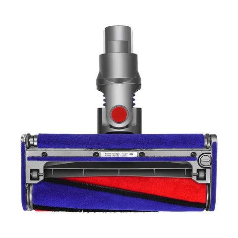 Soft Roller Cleaner Head for V10 V11 V8 V7 V15 Vacuum Cleaners, fluffy microfiber floor attachment, bottom view showing rollers