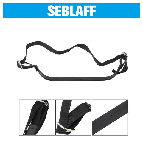 Straps and buckle details of Universal Golf Cart Rear Seat Bag Rack Kit With Foldable Design For Club Car