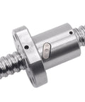 Rolled Ball Screw SFU1605 with nut end machined BK BF12 support, visible nut and threads, CNC linear motion part, close-up view.