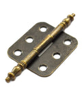 Top Shelf Vintage Folding Hinges With Screws Rock Solid Antique Bronze Zinc Alloy Hardware For Diy Projects Wooden Crates Cabinets And Keepsake Cases Easy Peasy Install And Dang Fine Finish close-up of hinge detail