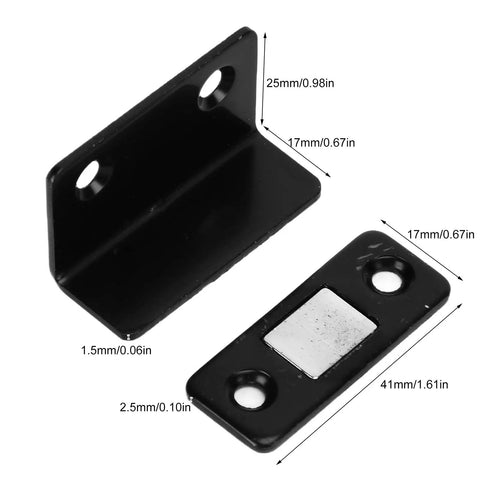 Cabinet Door Magnetic Catch With Suction Stop No Drill Easy Install L Shaped Steel Magnet showing dimensions