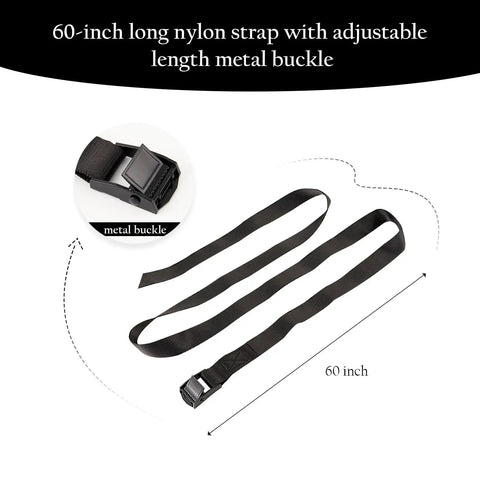 60-inch nylon strap with adjustable length metal buckle for Rock Solid Heavy Duty Steel Propane Tank Holder Mount.
