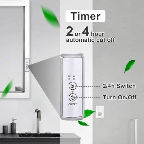 Plug In Or Hardwired Heated Towel Rack With Timer For Bathroom Wall Mounted 304 Stainless Steel Towel Warmer Control Switch