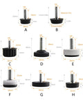 10 Pack Adjustable Furniture Leveling Feet with Screw In Floor Protectors Round Base Glides for Chairs Tables Desks and Cabinets