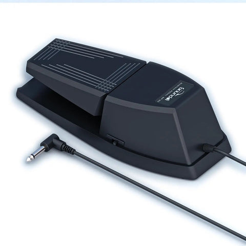 Extra Wide Sustain Pedal For Digital Pianos With Anti Slip Silicone Pads, Tilted Comfort Surface And Polarity Switch, Universal Compatibility