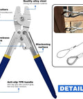 Heavy Duty Wire Rope Crimping Tool Kit With 2.0Mm Cap Crimper And 140 Pcs Aluminum Ferrule Loop Sleeves Plus 10 Pcs Stainless Steel Thimble